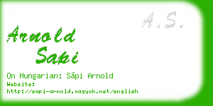 arnold sapi business card