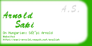 arnold sapi business card
